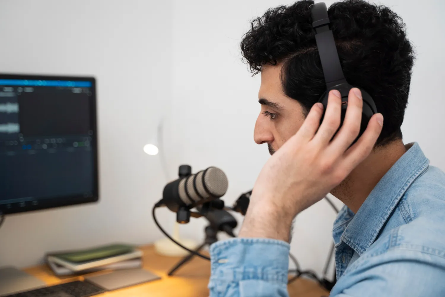 man-with-microphone-headphones-running-podcast-studio