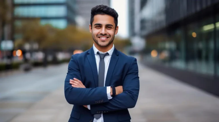 businessman-stands-with-his-arms-crossed-smiling-front-business-city-created-with-generative-ai-technology