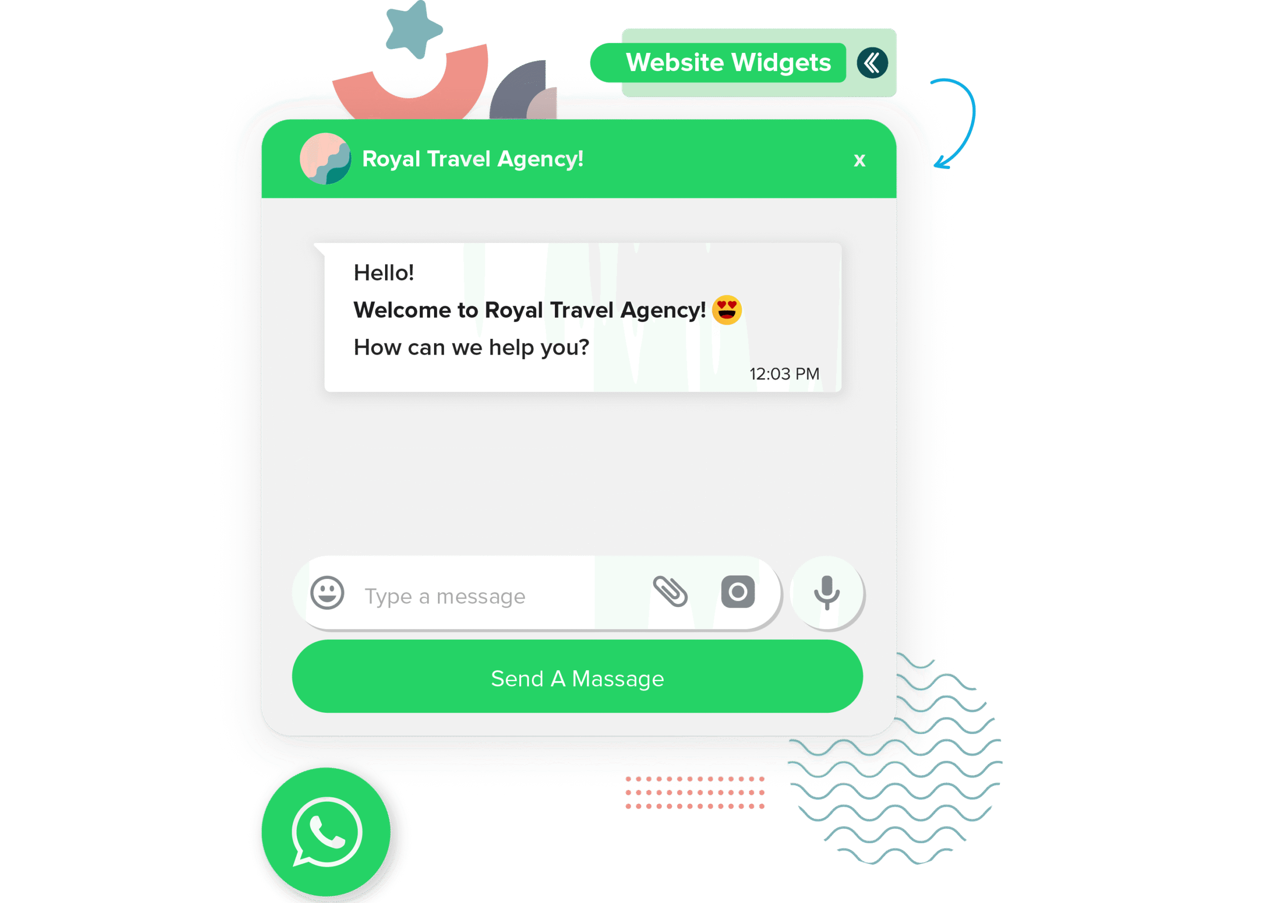 Busy Parrot WhatsApp API - Website Widgets