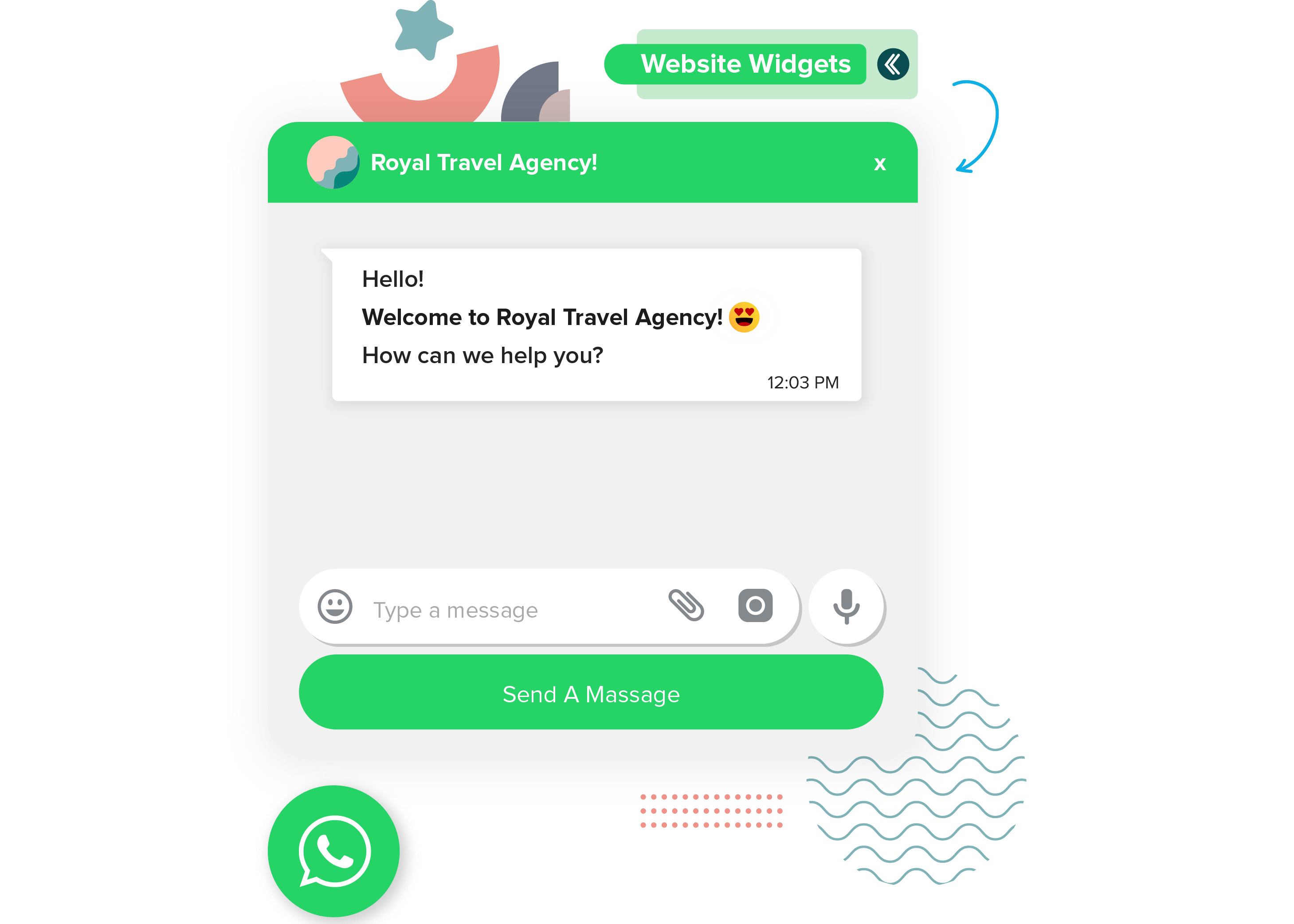 Busy Parrot WhatsApp API - Website Widgets